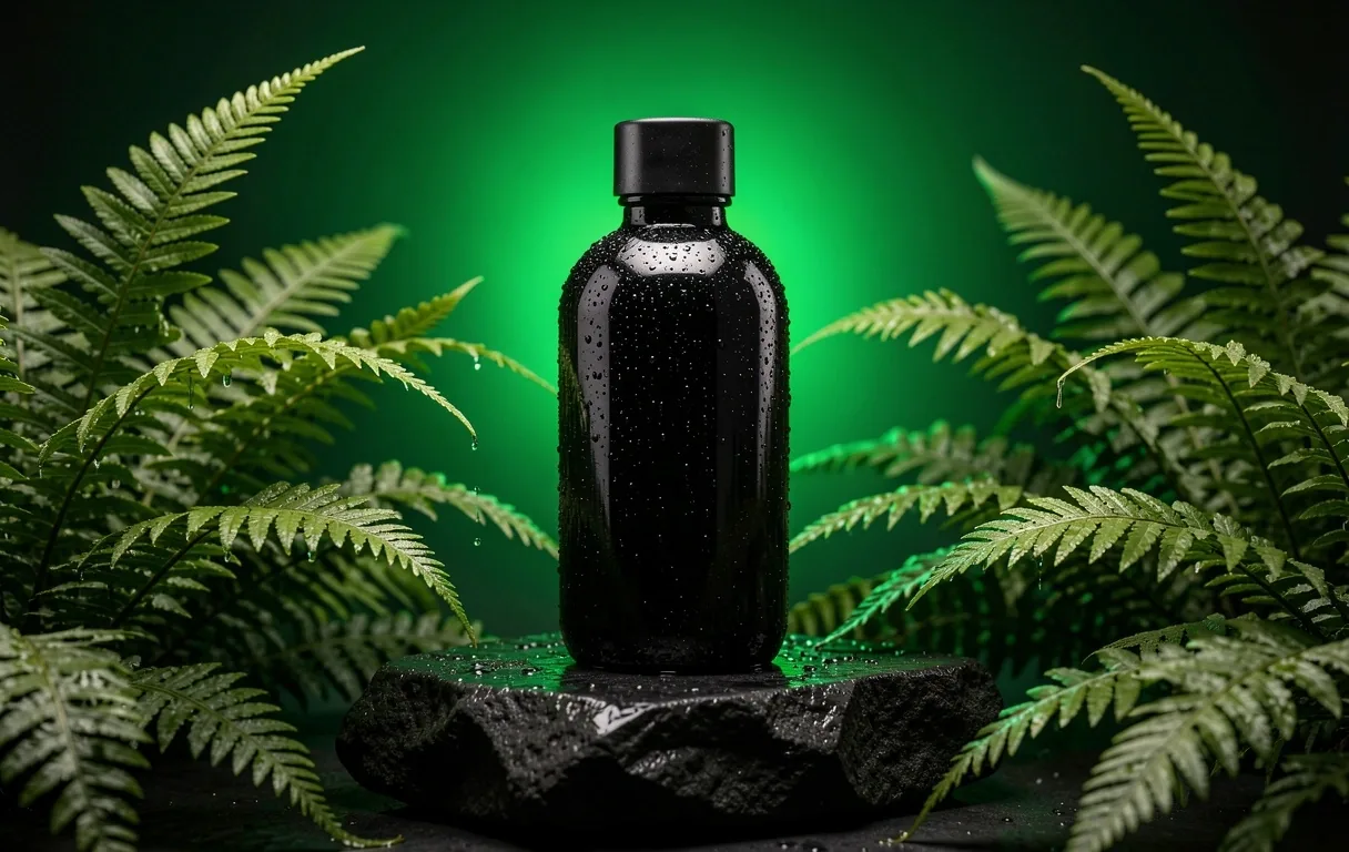 VitalPrime premium supplement bottle against lush Indonesian botanicals